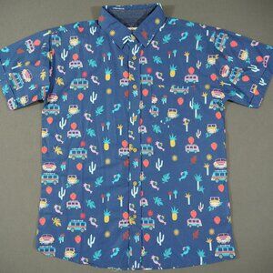 Hawks Bay Shirt Mens Small Roadtrip Desert Print Short Sleeve Casual Button Up